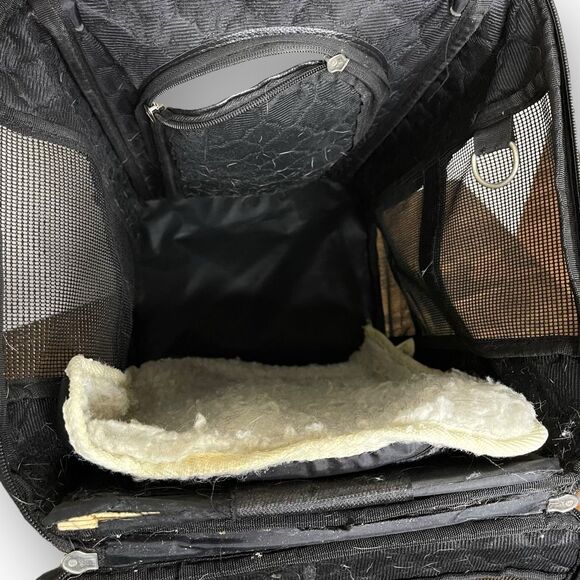 Sherpa Original Deluxe Travel Pet Carrier Airline Approved Black Used Medium - Picture 4 of 7